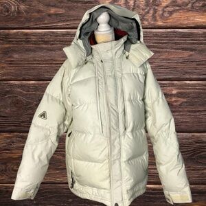 Vintage Airwalk Down Jacket Women’s M Silver Waterproof Windproof Breathable